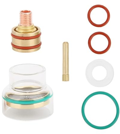 TFM53NCN TIG Welding Kit, TIG Torch Welding Torch Glass Cup Collet, TIG Welding Equipment Welding and Cutting Accessories for WP9, WP20 Argon Arc Welding Torch (2.4mm)