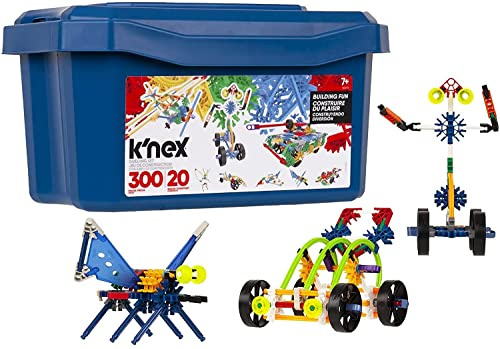 K'Nex 80202 Modellbauspass-Set in Einer Box, 3D-Technikset für Kinder, 300-teiliges Mint-Lernset mit Box zum Aufbewahren, 20 Konstruktionsspielzeugmodelle ab 7 Jahren