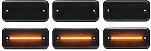 6pcs LED-Seitenblinker Marker Seitenblinker Bernsteinfarben Lichter kompatibel mit Fiat Ducato III mit Citroen Jumper/Relay II mit Peugeot Boxer DAF LF XF CF Van/Minibus