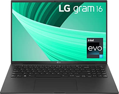 LG Electronics gram 2023 16Z90R 16 inch ultra-lightweight laptop, 13th Gen Intel Evo i7-1360P platform, 16GB RAM, 1TB SSD, Dolby ATMOS, Windows 11 (Obsidian Black)`
