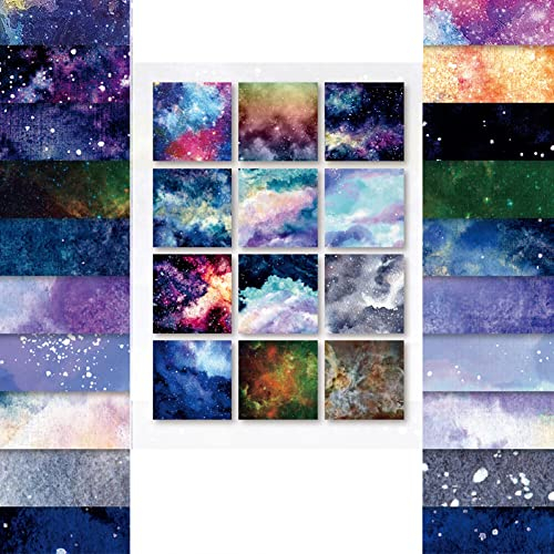 ISAKEN 24 Blatt Vintage Scrapbooking Papier Marmor Muster Dekopapier Motivpapier Bastelpapier Retro Scrapbook Set Papier Dekoration Journaling Papier Supplies für Scrapbooking, Reisetagebuch, Album