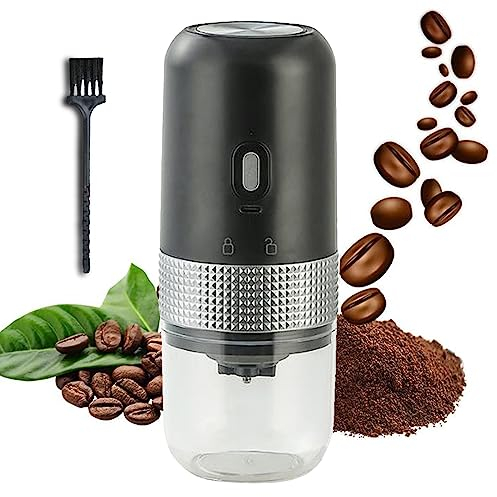 Petit moulin à épices électrique Mini - Petit moulin pour épices et graines, moulin à café grossier pour infusion froide, moulins à graines de lin Moulin à sec pour épices indiennes(Grey)