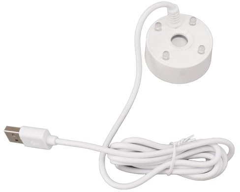 Jenngaoo Nebelmacher, 5 V Ultraschall Nebelmacher, USB Bunte LED Leuchten Ultra Sound Brunnen Zerstäuber Für Teich, Steingarten, Aquarium, Vasen Dekoration(Weiß)