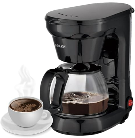 Jemora CM102 Cafetera de Goteo de 6 Tazas Cafetera antigoteo de 650 W Cafetera eléctrica con Jarra de Vidrio de borosilicato de 750 ml Ideal para el hogar o la Oficina