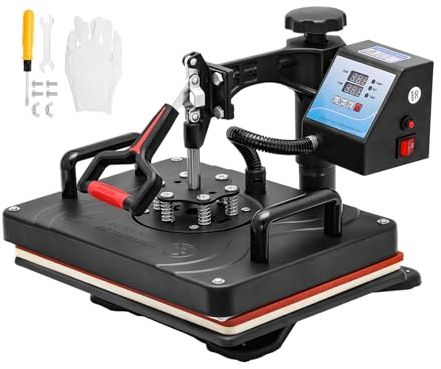 Dekaim Prensa de transferencia de calor, 360 grados, 29 x 38 cm, giratoria, multifuncional, sublimación, máquina de impresión de calor para camisetas, sombreros, bolsos, azulejos, enchufe de la UE