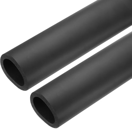 QUARKZMAN 2pcs Tube d'Isolation Mousse pour Tuyau, Conduits Isolants Thermique 61cm/24, Tuyaux Caoutchouc en Mousse ID 45mm OD 59mm pour Support Poignée Chauffage Tube Climatisation, Noir