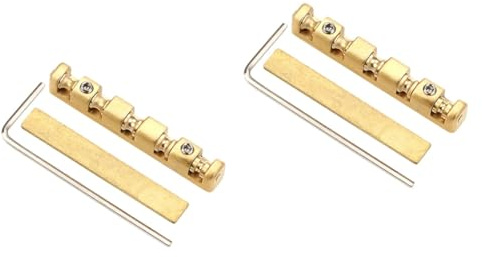 BESTonZON 2 Sätze Saiten Bass Kissen Banjo Steg Sattel Steg Einstellmutter Steg Sattel Klassische Mandolinen Sattel Ukulele Sattel Sattel Ersatz Sattelmutter Brückenteile