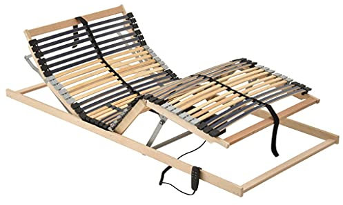 OHOOWOO Lattenrost Elektrisch mit 42 Latten 7 Zonen 90x200 cm,Elektrisch Verstellbarer Lattenrost für optimalen Schlafkomfort Für Matratzen mit 90 cm Breite