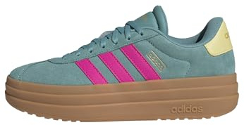 adidas Damen VL Court Bold Shoes, Powder Teal/Shock Pink/Powder Yellow, 40 2/3 EU