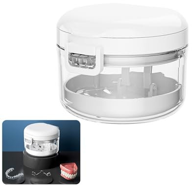 Caja de Almacenamiento para Dentaduras Postizas,Guador Caja de Baño para Dentadura Postiza Estuche para Cepillo de Dientes de Prótesis Caja de Ortodoncia Postiza Cepillo Limpiador de Dentaduras