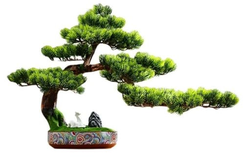 FAJNUZI2024 Künstliche Bonsai Decorative Ornaments Pine Tree Bonsai Simulation Plants Living Room Entrance Hotel Decorations Kunstbaum Bonsai
