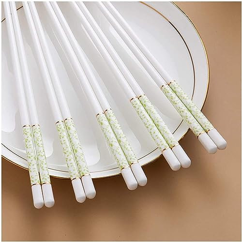 OWOHYG Bacchette Bacchette di Legno Bacchette riutilizzabili Bacchette, Facili da Pulire Bacchette in Porcellana in Stile Cinese Set Regalo Bacchette Giapponesi(10)