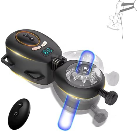 Guspiun Neuer Elektrischer Cup Masturbator, Tragbar Taschenmuschi Masturbatoren mit 9 Ruck und 9 Vibrationsmodi, Solo Sex Spielzeug für Männer, Penis Erektionzhilfe Trainer