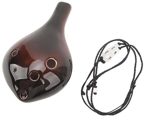 Alto Tone C Keramik-Okarina, 6 Löcher, Altton C-Okarina-Flöte mit Seil, Bequemer Griff, Empfindliche Aussprache, Keramik-Okarina für Instrumentenanfänger