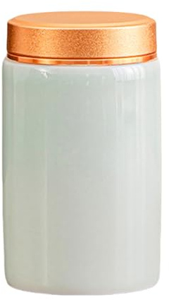 Mafagwre Kleiner Keramischer Matcha-Behälter, Kleiner Keramik-Vorratsdose, 120ml Matcha-Behälter, Aufbewahrungsdose Aus Keramik, Teedose Porzellan, Tragbarer Mini-Matchas-Aufbewahrungsbehälter (A)