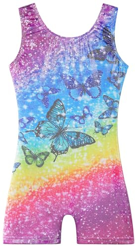 ZNYUNE Turnanzug Mädchen Ärmellos | Farbenfrohe Gymnastikbekleidung Leotard für 3-15 Jahre