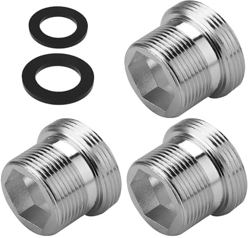 Sinirttou 3 Stück Wasserhahn Adapter,M22 zu M18 Aussengewinde Wasserhahn Doppelgewinde Adapter Außengewinde mit Gummidichtung für Wasserfilter,Küchenspüle Luftsprudler Adapter