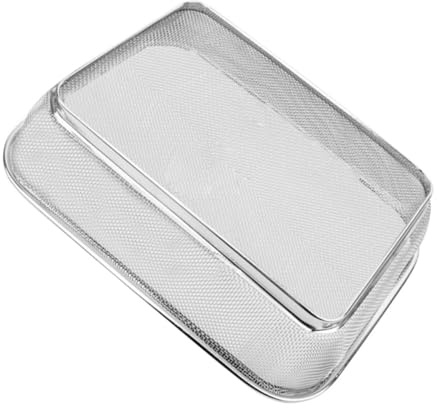 Veemoon Cesta de Escurrido de Acero Inoxidable Grande Cuadrada Malla Fina Multiusos para Lavar Frutas y Verduras Cesta de Cocina Resistente y Segura para Escurrir Alimentos
