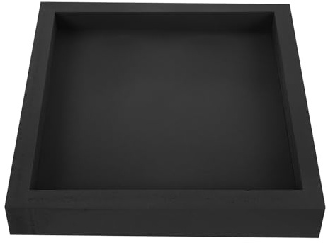 GATHINESS Vassoio Sottovaso Quadrato Nero in Plastica Resistente Sottopentola per Piante da Interno ed Esterno Protezione Pavimenti da Acqua e Terra Facile da Spostare e Durevole