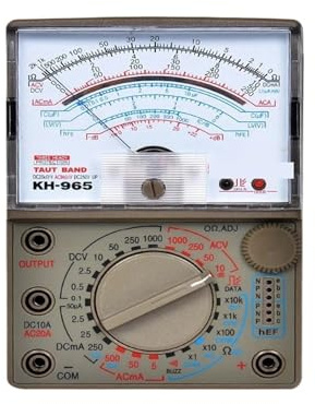 Multimètre analogique mécanique à aiguille, mesureur de tension, de courant et de résistance AC/DC avec stylet de test et buzzer.