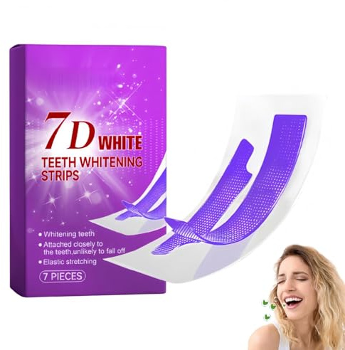Strisce sbiancanti per denti 7D viola, sbiancamento denti viola, Sbiancamento Delicato per Denti Sensibili, Trattamento Domestico 7 Giorni, strisce sbiancanti per l'alito per l'igiene orale (1pcs)