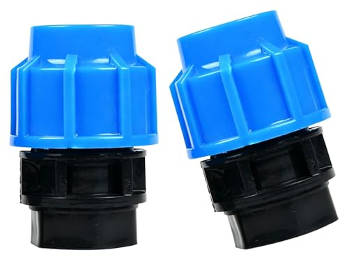PP Kupplung 32 mm x 1 Zoll Innengewinde, 2 Stück, Schlauchverbinder für PE Rohre, kompatibel mit gängigen Anschlüssen