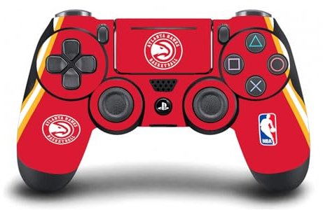 Head Case Designs Officially Licensed NBA Red Design Atlanta Hawks Logo Vinyl Sticker Gaming Skin Decal Cover Compatible With Sony PlayStation 4 PS4 DualShock 4 Controller