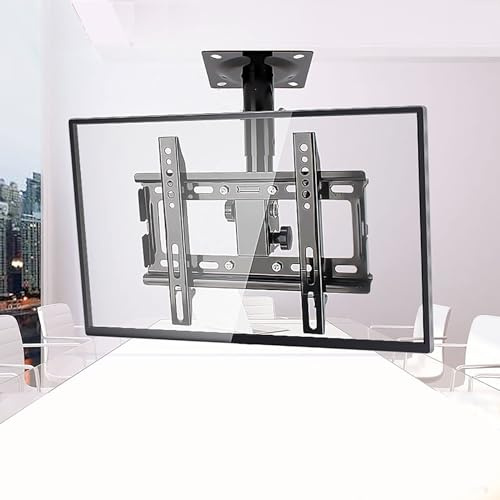 GUODDM Supporto TV da Soffitto - Staffa TV Inclinabile E Girevole su Quattro Lati, Adatto for La Maggior Parte dei Televisori LCD A Schermo Piatto E Curvi, Fino A 330 Libbre