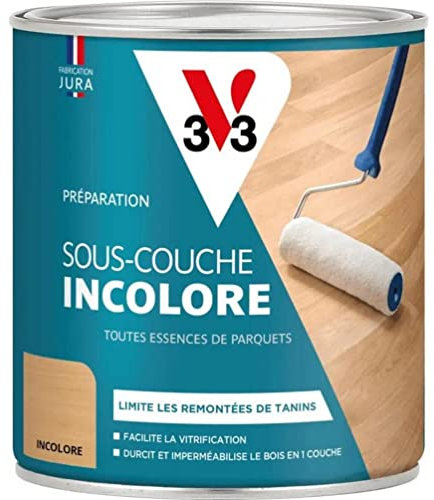 V33 Sous-couche parquets avant vitrification, Incolore Mat 0,75L