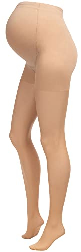 Herzmutter Umstandsstrumpfhose 20DEN - transparent-matte-soft - Schwangerschaftsstrumpfhose - Hautfarben-Beige-Schwarz - 1er & 2er-Set - 1200 (S-M, Beige-Hell)
