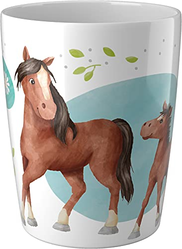HABA - Gobelet en Mélamine - Vaisselle Enfants - Thème Chevaux 305697