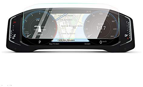 CDEFG Compatibile con VW Polo AW Taigo 2018-2022 2023 10,25 pollici Pellicola Protettiva Cruscotto in Vetro Temperato GPS Proteggi Schermo Protettivo Polo Taigo R-Line Digital Cockpit Pro Accessori