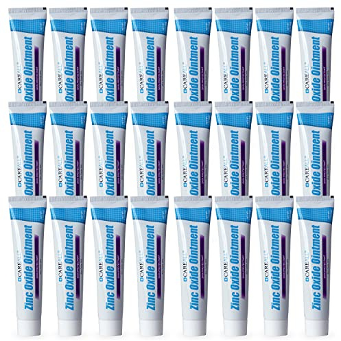 CareAll Zinc Oxide 20% Skin Protectant Barrier Ointment 2 oz (24 Pack), Relieves, Treats and Prevents Minor Skin Irritations due to Diaper Rash. Helps Seal Out Wetness. Protects Chafed Skin.