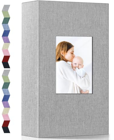 popotop Photo Album 4x6-300 Photos Linen Cover Photo Books with 300 Horizontal Pockets,Slip-in Picture Albums for Family Wedding Anniversary Baby Vacation Pictures