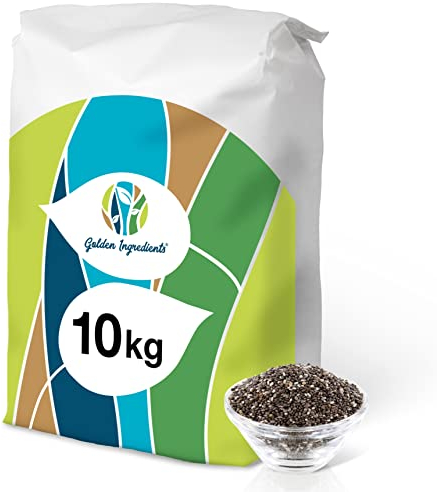 Golden Ingredients Bio Chia Samen 10 kg - Salvia hispanica, vegan, naturbelassen, glutenfrei, Superfood