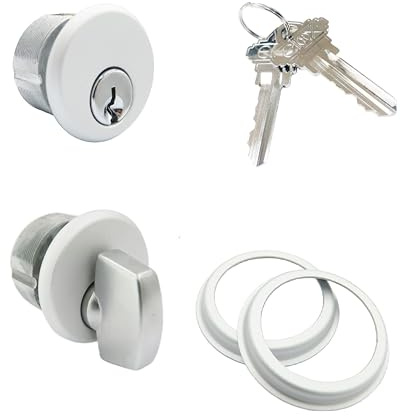 elox Zinc Mortise 1PC keyed Cylinder and 1PC knob Cylinder for Adams Rite Commercial Storefront Door Lock a Pair Pack AL Color