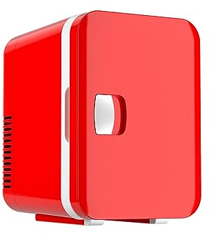 VINAMY Mini Fridge 8 Litre, Un réfrigérateur de Voiture Portable, Deux en Un pour Les Voyages et la Maison,Red