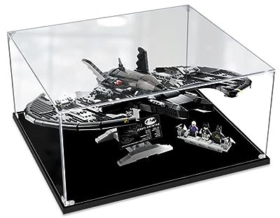 HALFS Acryl-Vitrine für Lego DC Batman 1989 Batwing 76161, 3 mm transparent, staubdichte Aufbewahrung, Geschenke für Spieler