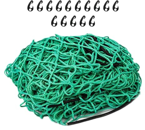 Kingsea Netz für Anhänger, 2 × 3 m, elastisches Anhängernetz, Transportnetz mit Kordel aus Gummi und Haken, reiß- und UV-beständig