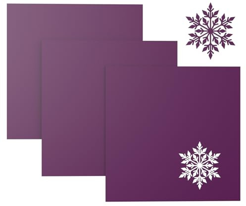 Creatorally Acrylglas Lila, 3 Stück 3mm Acrylplatte Bunt 30x30 cm, Farbig Kunststoffplatte für Laser Gravur, Undurchsichtig Plexiglasplatte, DIY Malerei Schilder Display