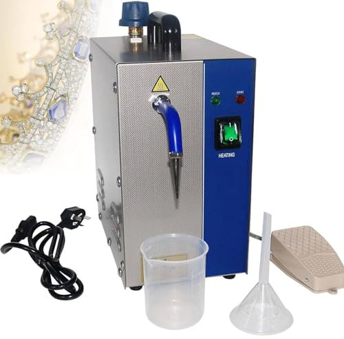 Oiyekntd Cleaner de Vapor de joyería de Acero Inoxidable, máquina de Limpieza de Joyas de 2L 1300W, Equipo de Limpiador de Vapor Profesional de Joyas para Joyas de Oro y Plata para joyería, Piezas