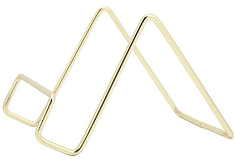 ANKROYU 3 Stück Tellerständer aus Draht, goldenes geometrisches Design, Tellerhalter, Präsentationsständer, Drahttellerständer, Halter für dekorative Teller, Foto-Staffelei