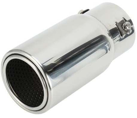 VekAuto 1 Pc Punta De Escape Para Toyota Land Cruiser Prado 150 Series Bolt On 1.3 - 2.9 Entrada 3.5 Salida 7.3 Longitud Acero Inoxidable Tono Plateado Tubo De Escape Trasero