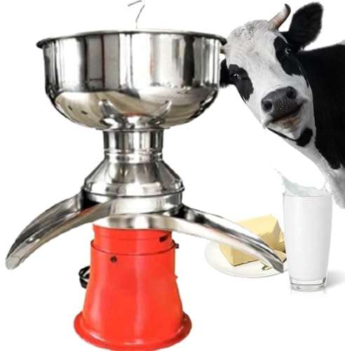 MhWrughts Séparateur centrifuge pour crème de Lait, séparateur de Lait Professionnel 50 L/H, séparateur de crème de Lait Frais, écumoire centrifuge pour Desserts au Fromage à la crème 200W