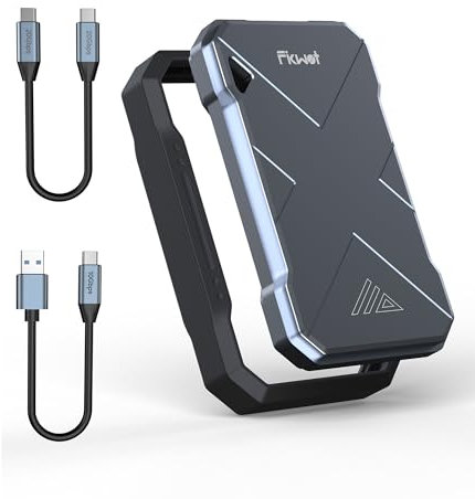 Fikwot FP90 SSD esterno da 500 GB, SSD portatile, fino a 2050 MB/s, USB 3.2 Gen2x2, robusto, classificato IP68, unità a stato solido esterne, compatibile con fotocamere, iPhone 15, Mac e altri