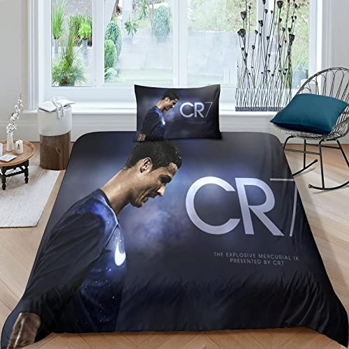 Generisch Fußball Bilder Bettwäsche Sets 135x200cm,Schlafkomfort Bettbezug mit 1 Kissenbezug 80 x 80cm Mikrofaser,2-Teiliges Set
