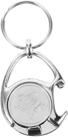 JEWEDECO Shopping Trolley Token Keyring Portable Alloy Key Chain Bottle Opener for Supermarket Cart Release and Trolley Supplies in Uk