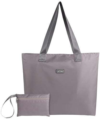 AOTIAN Borsa della Spesa Riutilizzabile Portatile Leggero Borse a Mano Pieghevole Grande Shopping Tote Bag, Borse a Tracolla, Tasche Fitness, Borse da Spiaggia o Viaggio