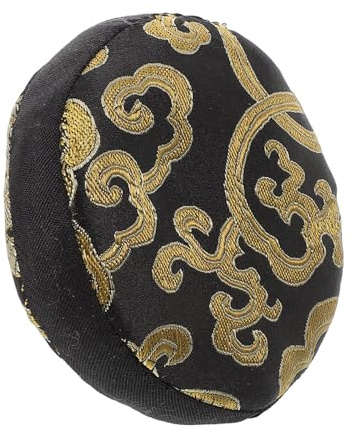HAPINARY Cuscino Rotondo Ricamato a Mano per Ciotola Sonora, Supporto Stabile ed Elegante per Esperienza Spirituale e Studio Yoga