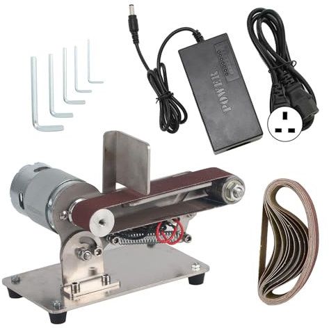 Belt Sander Mini Electric Adjustable Grinding Polishing Machine AC for DIY (UK Plug 895) 200W